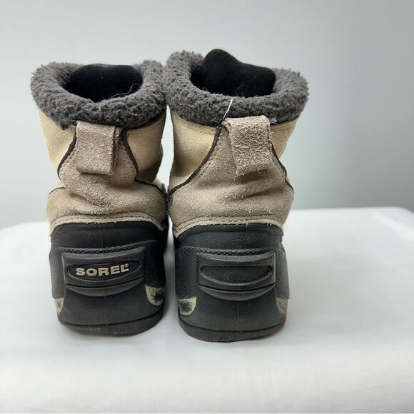 Sorel powder edge tan black suede boots women's 9 - Picture 4 of 7